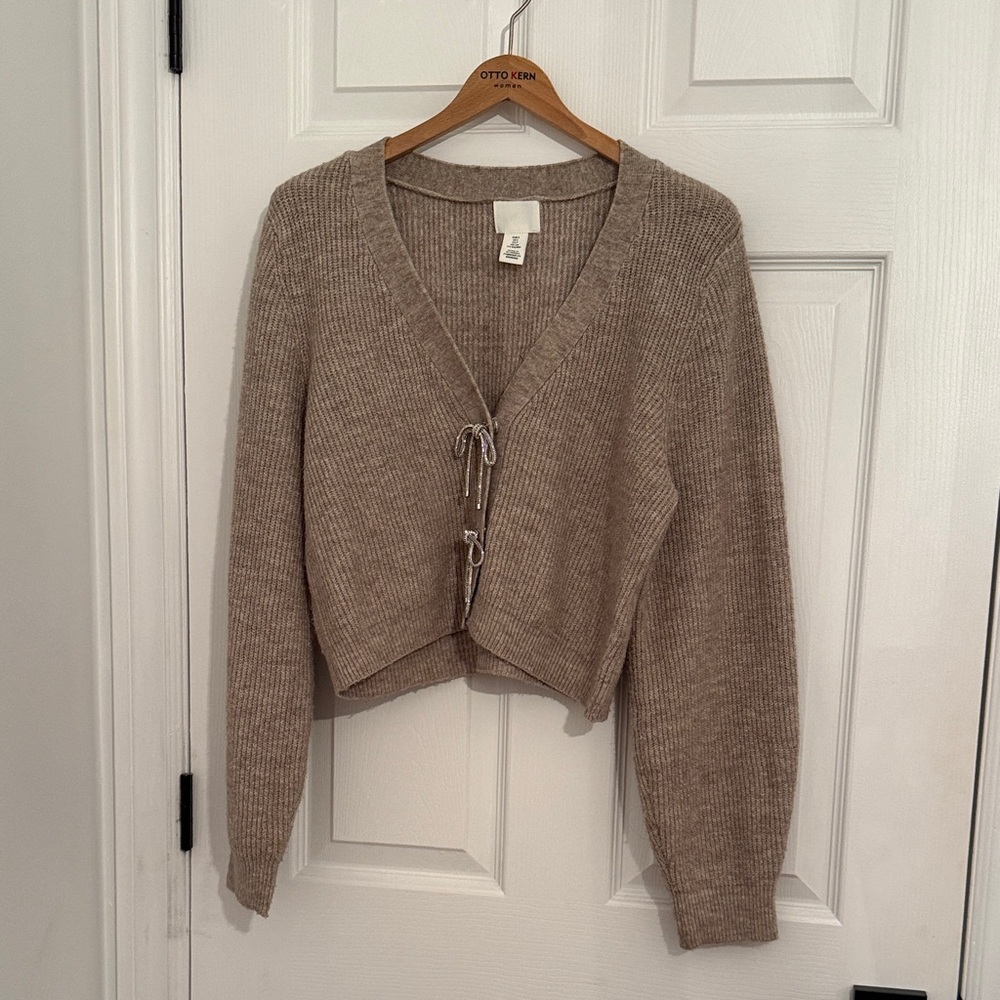H&M Taupe Cardigan Sweater